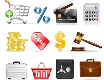 shopping and business icons1 The Best High Quality Ecommerce Icons of the Web